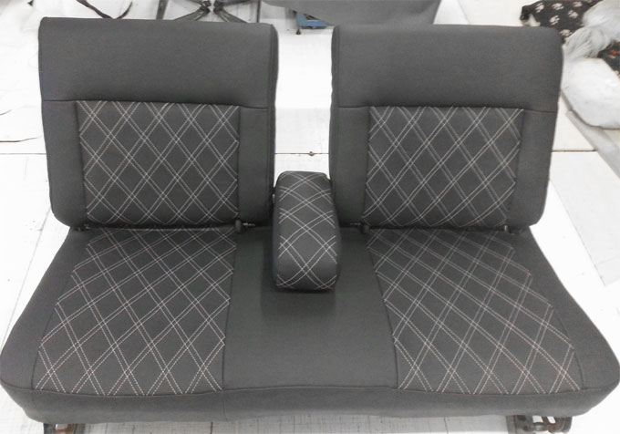Car rear seats upholstery
